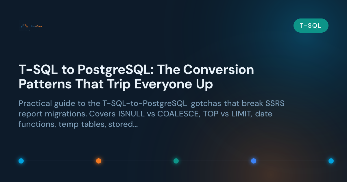 T-SQL to PostgreSQL: The Conversion Patterns That Trip Everyone Up ...